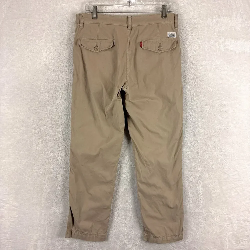 Levis XX Chino Pants Mens 31x30 (32x28) Beige Authentic Relaxed Workwear Classic
